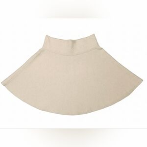 A New Day Womens Cream Flared Fleece Knit Mini Skirt A-line - Sz S